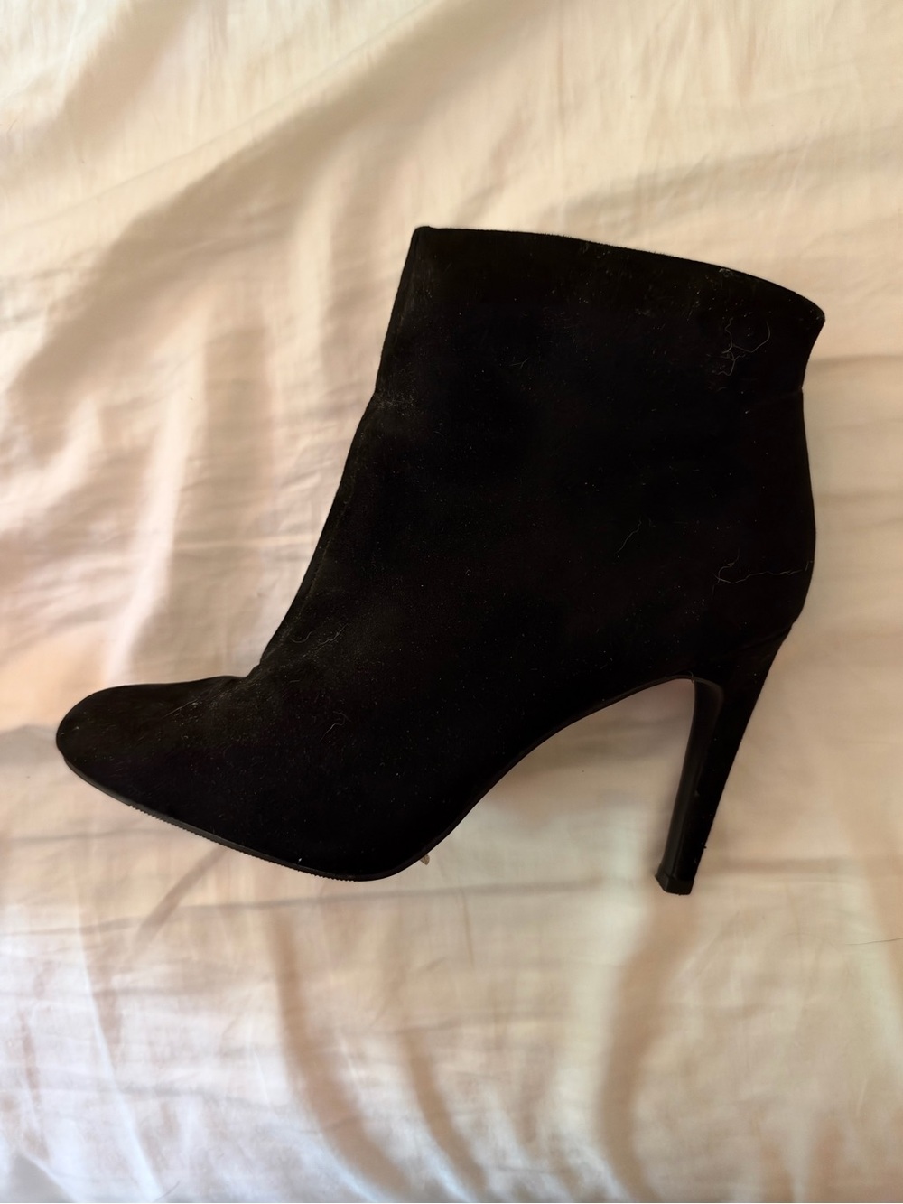 Forever 21 Black Suede Ankle Boot with High Stiletto Heel